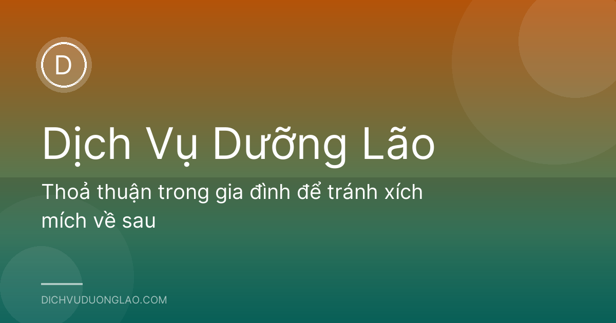 Thoả thuận trong gia đình để tránh xích mích về sau